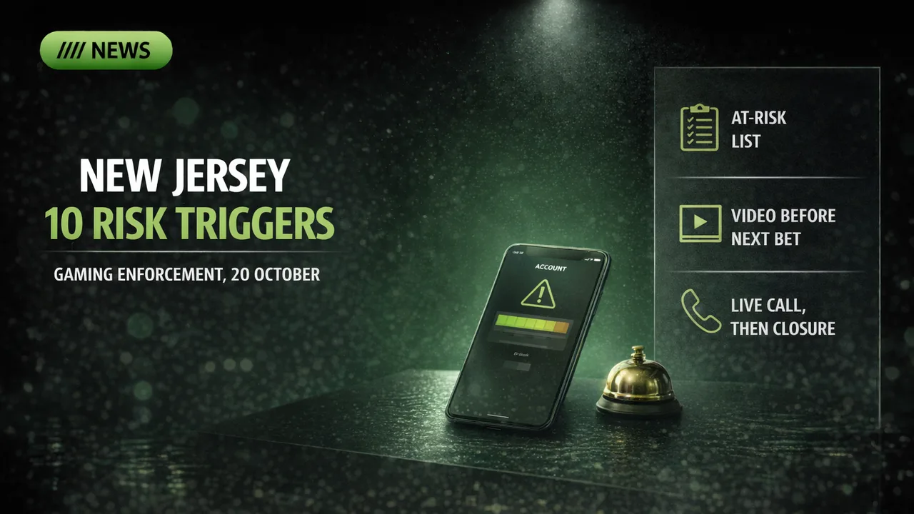 New Jersey orders online operators to act on ten problem-gambling triggers